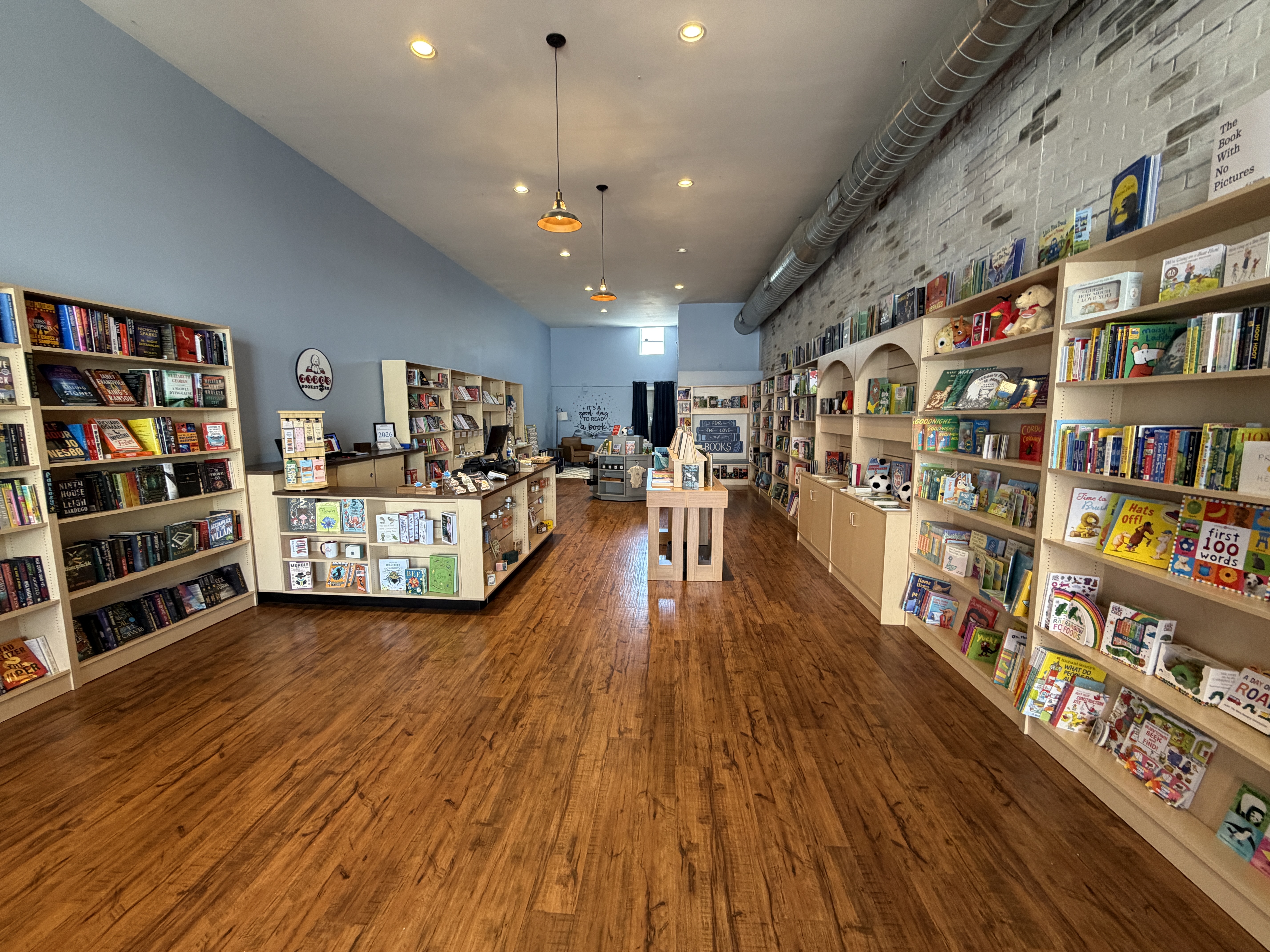 The interior of Typo's Bookstore showing shelves and books